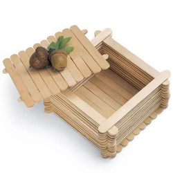 DREWNIANE PATYCZKI Z DZIURKAMI KOLOR 15CM  30SZT