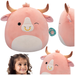 SQUISHMALLOWS MIĘKKA MASKOTKA PLUSZAK BRZOSKWINIONY BYK BRAHMA HOWLAND 40cm