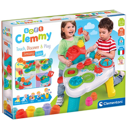 STOLIK EDUKACYJNY TABLICA SENSORYCZNA MIĘKKIE KLOCKI CLEMMY CLEMENTONI