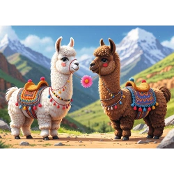 PUZZLE 200 ELEMENTÓW KOLOROWE LAMY UKŁADANKA DLA DZIECI TREFL 13356