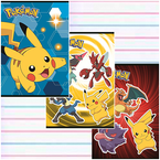 ZESZYT SZKOLNY A5 3 LINIA 16 KARTEK POKEMON PIKACHU MAJEWSKI - 3 sztuki