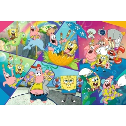 PUZZLE 300 ELEMENTÓW SPONGEBOB W BIKINI DOLNYM PATRYK UKŁADANKA 23038 TREFL