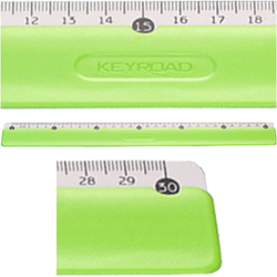 LINIJKA 30 cm ALUMINIOWO-PLASTIKOWA KEYROAD WYTRZYMAŁA GIĘTKA