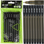 DŁUGOPIS TRADYCYJNY ZENITH PIXEL Z ZATYCZKĄ 0.5mm CZARNY 8 sztuk