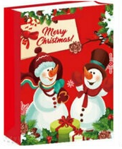 TORBA PREZENTOWA TOREBKA ŚWIĄTECZNA MIKOŁAJKI ŚWIĘTA  26 x 32 x 20 cm 