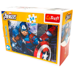 PUZZLE MINI 54 ELEMENTY AVENGERS KAPITAN AMERYKA UKŁADANKA TREFL 19804