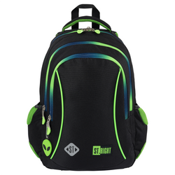 PLECAK SZKOLNY TRZYKOMOROWY LEKKI 20L ST.RIGHT BP-26 GREEN POWER UFO