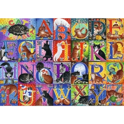 PUZZLE 500 ELEMENTÓW KOCI ALFABET KOTY LITERKI UKŁADANKA 37527 TREFL