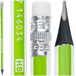 OŁÓWEK Z GUMKĄ HB GRAFITOWY TRÓJKĄTNY SZKOLNY MOCNY GRAFIT ASTRA - 6 sztuk