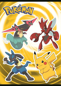 ZESZYT SZKOLNY A5 3 LINIA 16 KARTEK POKEMON PIKACHU LAMINOWANY MAJEWSKI