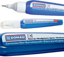 KOREKTOR DONAU W PIÓRZE DŁUGOPISIE Z KLIPSEM 10ml SZYBKOSNĄCY PRECYZYJNY
