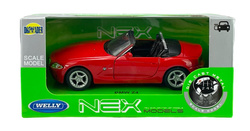 BMW Z4 CZERWONY METALOWY MODEL SAMOCHÓD KOLEKCJONERSKI WELLY