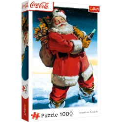 PUZZLE 1000 COCA COLA MIKOŁAJ NA ŚNIEGU ŚWIĘTA BOŻE NARODZENIE TREFL 10923
