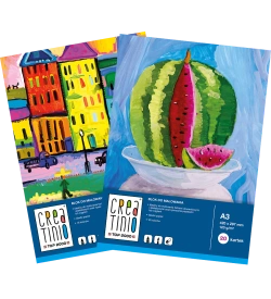 BLOK DO MALOWANIA CREATINIO A3 BIAŁY 20 KARTEK 120g DO SZKICOWANIA TOP 2000