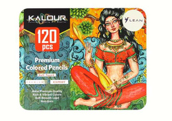 ZESTAW KREDEK OŁÓWKOWYCH W METALOWYM PUDEŁKU 120 INTENSYWNYCH KOLORÓW