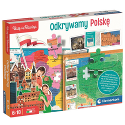 GRA EDUKACYJNA PUZZLE ODKRYWAMY POLSKĘ GEOGRAFICZNA UKŁADANKA CLEMENTONI