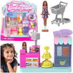 BARBIE LALKA KASJERKA W SUPERMARKECIE SKLEP WÓZEK BARBIELAND MATTEL