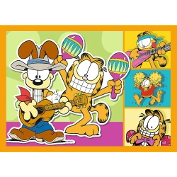 PUZZLE 4w1 GARFIELD KOCHA LAZANIĘ NICKELODEON UKŁADANKA 34673 TREFL