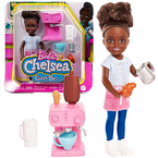 LALKA BARBIE CHELSEA KARIERA BARISTKA LALECZKA AKCESORIA MATTEL