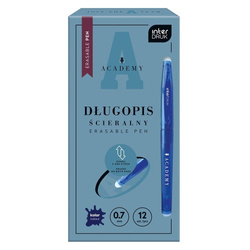 DŁUGOPIS ZMAZYWALNY WYMAZYWALNY ACADEMY INTERDRUK NIEBIESKI 0.7mm - 12 szt.