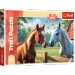 PUZZLE 200 KONIE NA POLANIE RUMAKI ZAGRODA ZWIERZĘTA UKŁADANKA TREFL 13328