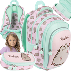 PLECAK SZKOLNY PUSHEEN PIÓRNIK SASZETKA 2w1 BPL58 ST.MAJEWSKI RÓŻOWY KOTEK