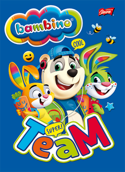 ZESZYT BAMBINO A5 16 KARTEK KRATKA UNIPAP SZKOLNY LAMINOWANY - 15 szt.