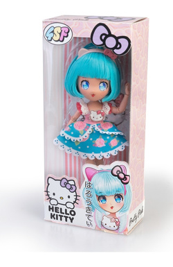 LALKA PRETTY PINK HELLO KITTY MANGA MODA JAPOŃSKA PRZEGUBOWA TURKUSOWA