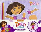 UKŁADANKA PUZZLE SZNUROWANKA DORA POZNAJE ŚWIAT