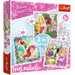 PUZZLE 3W1 ROSZPUNKA AURORA ARIELKA - TREFL 34842