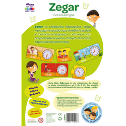 GRA EDUKACYJNA ZEGAR MAŁY ODKRYWCA TREFL PUZZLE UKŁADANKI