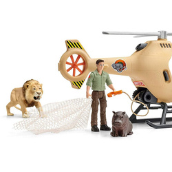 SCHLEICH WILD LIFE HELIKOPTER ŚMIGŁOWIEC DO RATOWANIA ZWIERZĄT FIGURKI