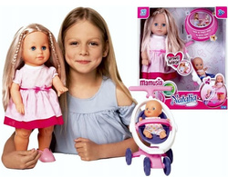 LALKA NATALIA MAMUSIA Z CÓRECZKĄ MÓWI BOBAS WÓZEK