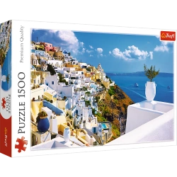 PUZZLE 1500 ELEMENTÓW SANTORINI GRECJA UKŁADANKA MIASTECZKO 26119 - TREFL