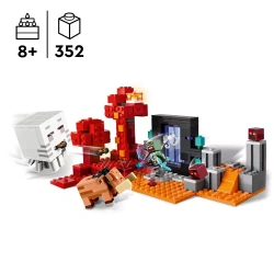 LEGO MINECRAFT ZASADZKA W PORTALU DO NETHERU KLOCKI FIGURKI 352 EL. 21255