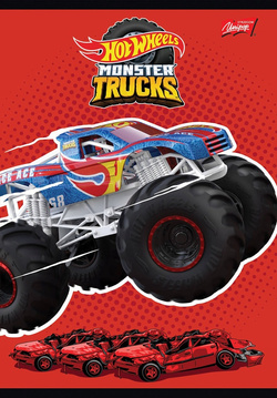 ZESZYT A5 3 LINIA 16 KARTEK HOT WHEELS SZKOLNY LAMINOWANA OKŁADKA MAJEWSKI