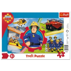 PUZZLE RAMKOWE 15 STRAŻAK SAM DZIEŃ STRAŻAKA SAMA UKŁADANKA 31351 TREFL