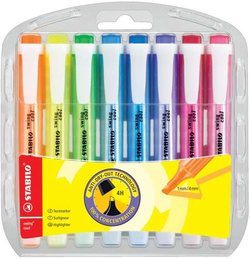 ZAKREŚLACZE STABILO SWING COOL NEON MARKERY ETUI 8 INTENSYWNYCH KOLORÓW 