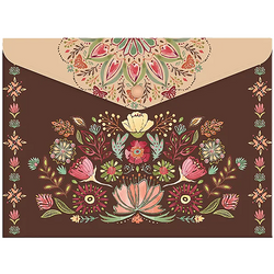 TECZKA NA DOKUMENTY A4 NA ZATRZASK ANEKKE PLASTIKOWA KOPERTOWA FLORAL ARGUS