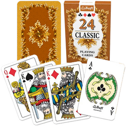 KARTY DO GRY 24 SZTUKI CLASSIC PLASTIKOWE KLASYCZNE TREFL