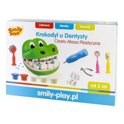 CIASTOLINA MASA PLASTYCZNA KROKODYL U DENTYSTY ZESTAW KREATYWNY SMILY PLAY