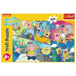 PUZZLE 300 ELEMENTÓW SPONGEBOB W BIKINI DOLNYM PATRYK UKŁADANKA 23038 TREFL