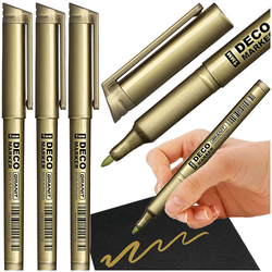 MARKER WODOODPORNY GRANIT M850 DECO ZŁOTY DEKORACYJNY ARTYSTYCZNY - 3 szt.