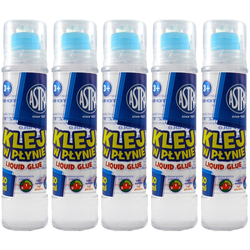 KLEJ SZKOLNY W PŁYNIE Z APLIKATOREM TRANSPARENTNY 50 ml ASTRA - 5 sztuk