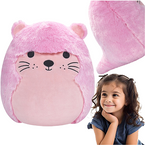 SQUISHMALLOWS FUZZAMALLOWS RÓŻOWY KOTEK ANU WŁOCHATA MASKOTKA PLUSZAK 30 cm