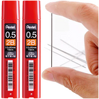 WKŁADY DO OŁÓWKA AUTOMATCZNEGO GRAFITY 0.5mm 2B PENTEL AIN STEIN - 2 op.