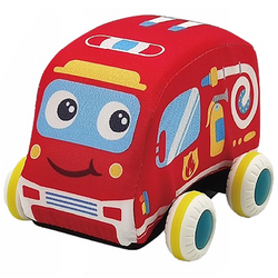 SAMOCHÓD AUTKO Z NAPĘDEM MIĘKKIE PLUSZOWE SAMOCHODZIK STRAŻ POŻARNA 