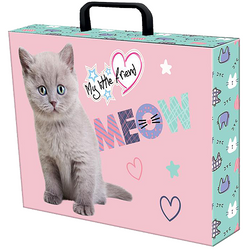 TECZKA Z RĄCZKĄ GRUBA TWARDA XL A4 MY LITTLE FRIEND FLUFFY KITTY KOTEK