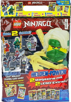 LEGO NINJAGO GAZETKI 2 MAGAZYNY + 2 FIGURKI DO ZBUDOWANIA KLOCKI KARTY