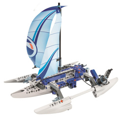 KLOCKI KONSTRUKCYJNE MECHANICS PŁYWAJĄCY KATAMARAN LABORATORIUM MECHANIKI